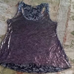 Shimmering Sequin Floral Tank Top